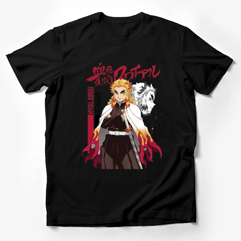 Anime Krieger mit Flammenschwert Herren T-Shirt