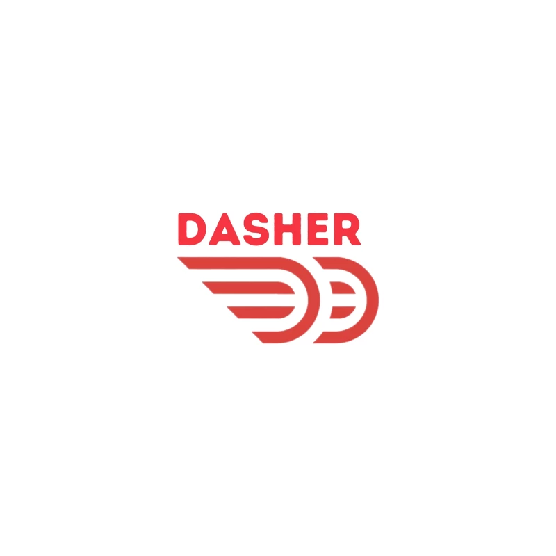 Red Minimalist Dasher Delivery Service Logo iPhone Case