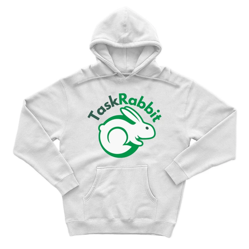 TaskRabbit Green Circular Rabbit Logo Design Male Pullover Hoodie