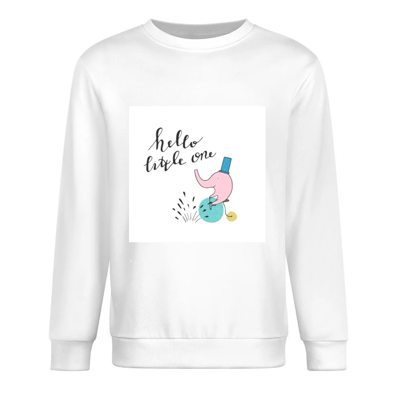 Illustration d'un éléphant avec chapeau et message Homme Sweat-shirt à enfiler