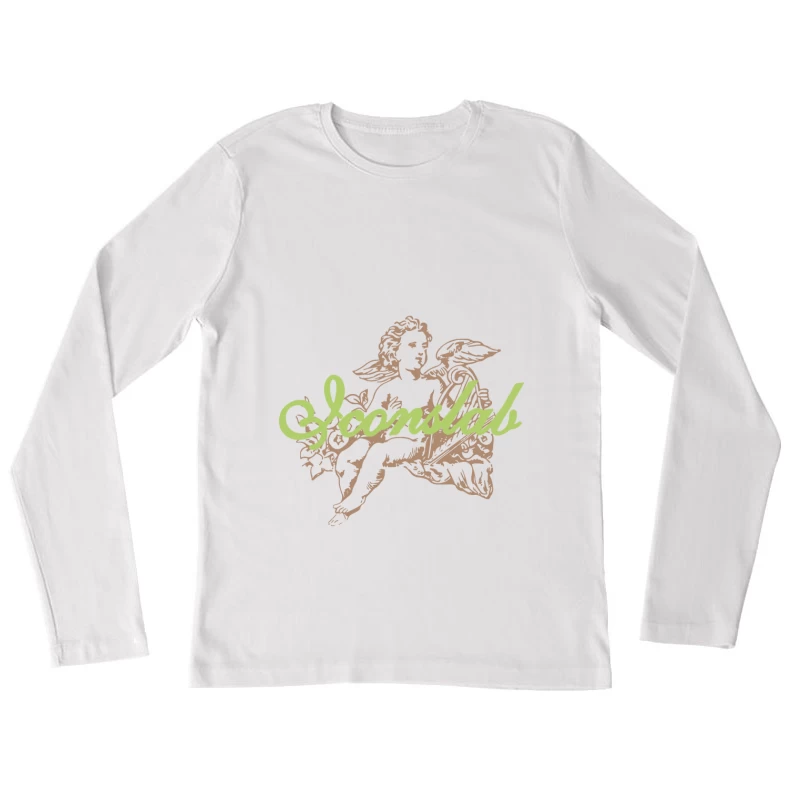 Engel mit Schriftzug Damen Langarm T-Shirt