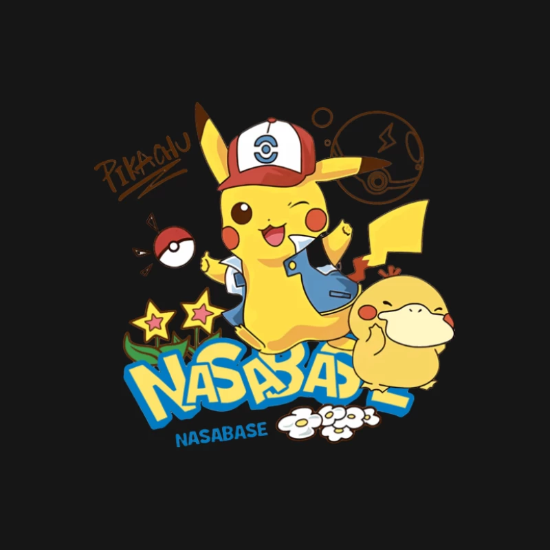Pikachu und Enton Abenteuer Herren T-Shirt