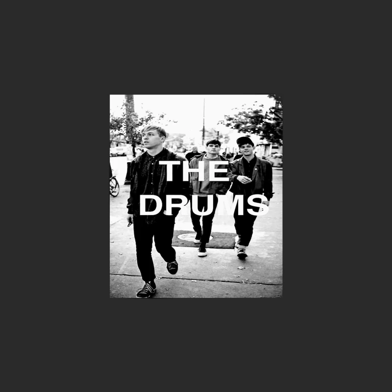 The Drums Band Members Walking on Street - Vintage Black and White Photo Baseball Cap