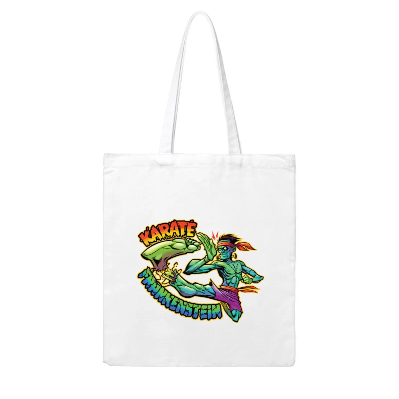 Karate Frankenstein Character Design Cotton Tote Bag