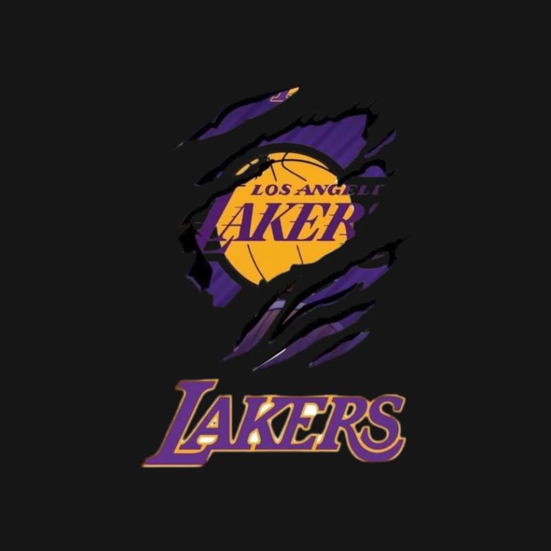 Logo des Los Angeles Lakers avec griffures Homme T-Shirt