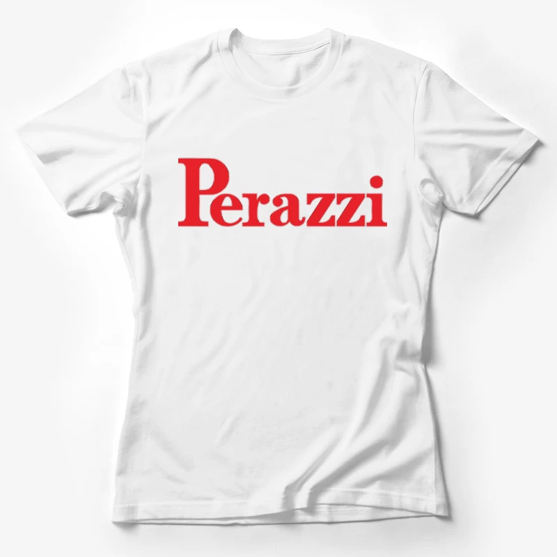 Perazzi Red Logo Typography Female T-Shirt