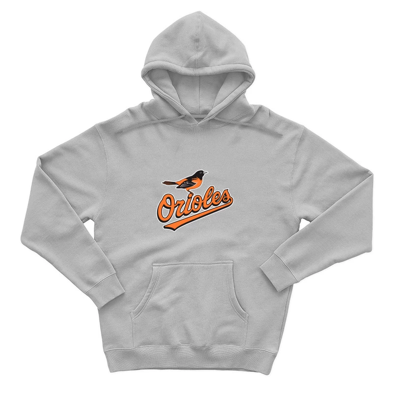 Baltimore Orioles MLB Baseball Team Logo with Orange Bird Mascot Male Pullover Hoodie