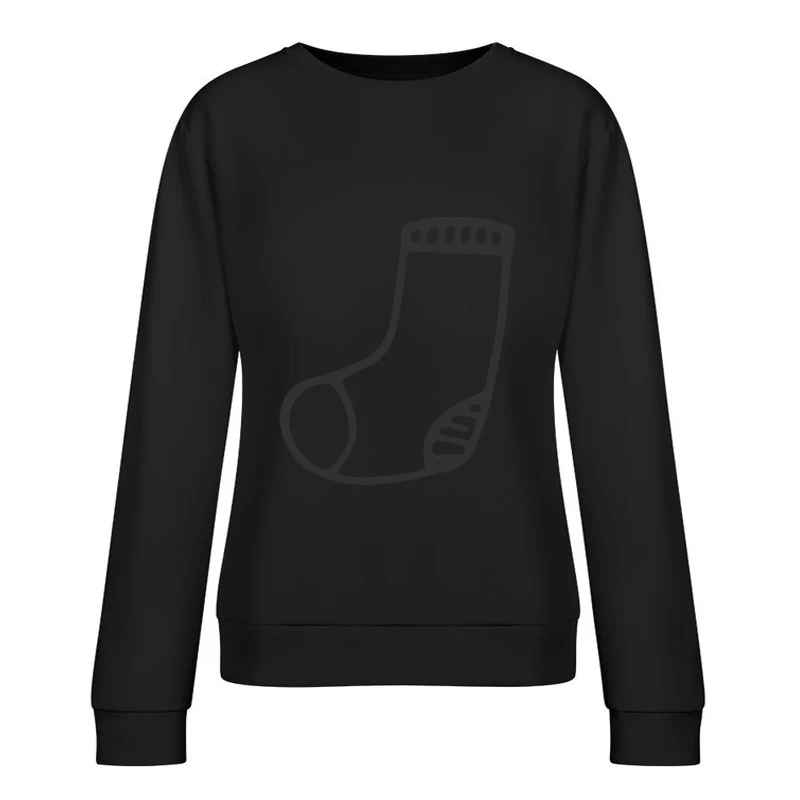Icône de chaussette minimaliste Femme Sweat-shirt à enfiler