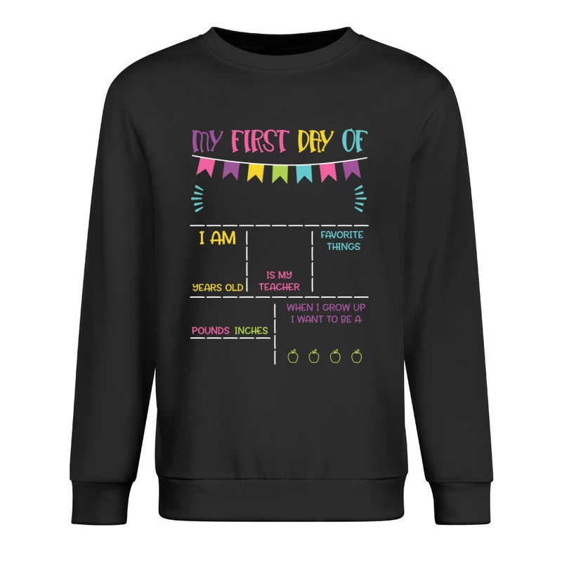 Panneau du Premier Jour d'École Homme Sweat-shirt à enfiler