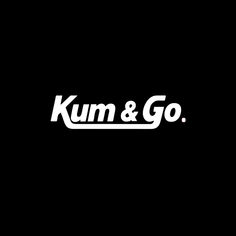 White Outlined Kum & Go Logo Design Coffee Mug