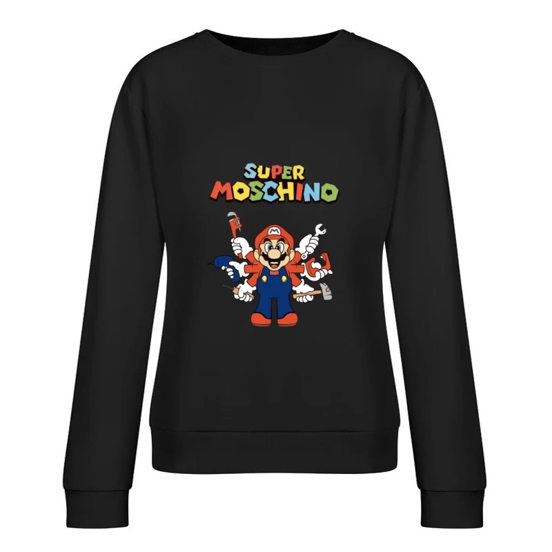 Super Mario et Moschino Femme Sweat-shirt à enfiler