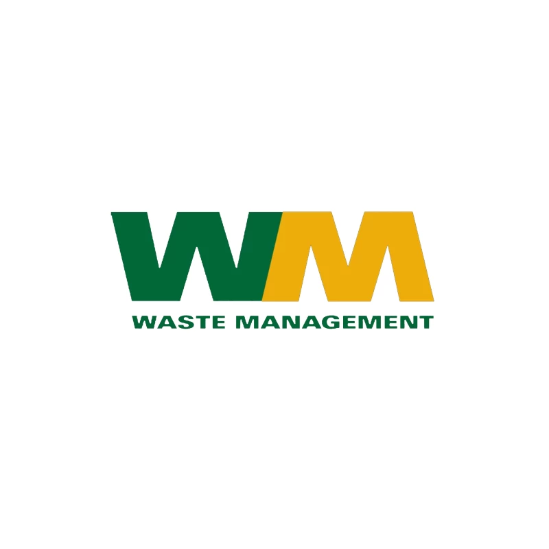 Waste Management (WM) Corporate Logo in Green and Yellow Throw Pillow