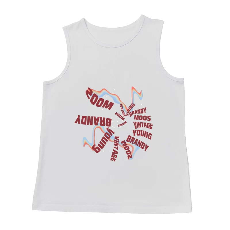 Kreatives Textdesign mit dynamischen Formen Herren Tanktops