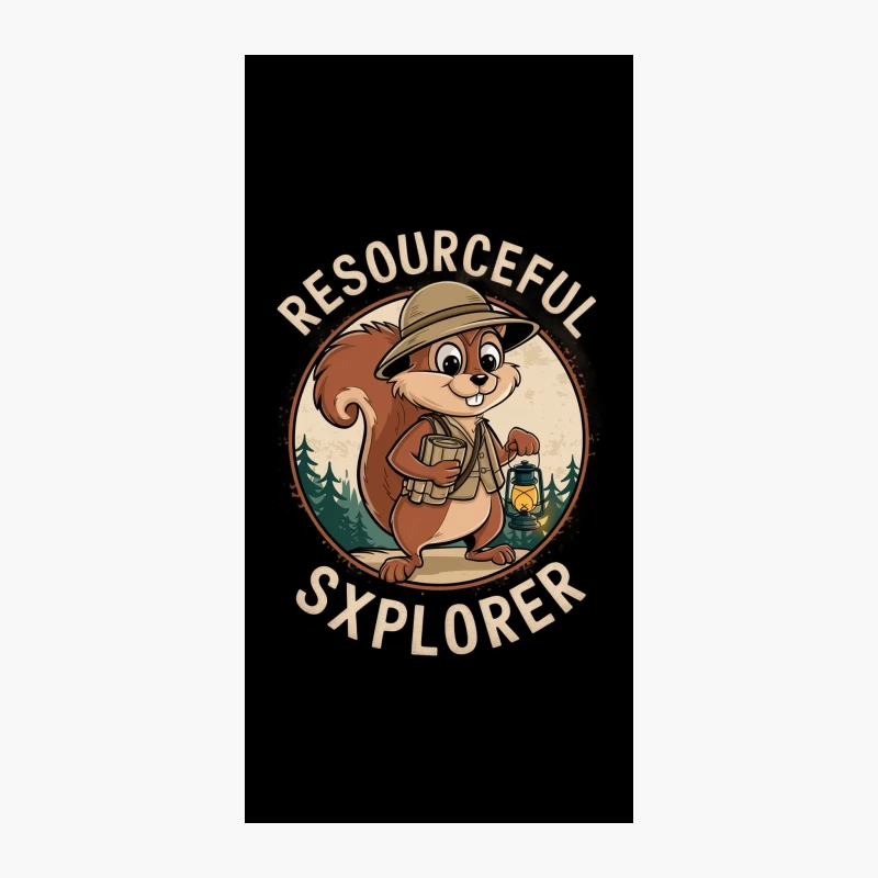 Resourceful Explorer Squirrel in Forest Adventure iPhone Case