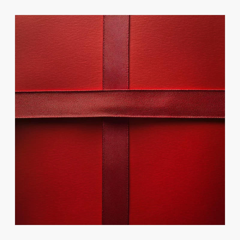 Luxurious Red Leather Accessory with Minimalist Strap Design Pin