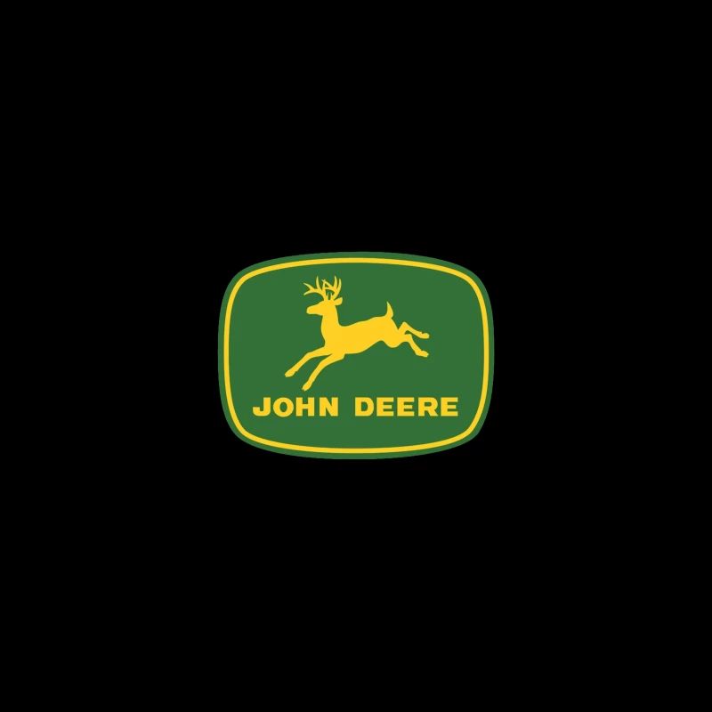 John Deere Classic Green and Yellow Logo with Leaping Deer Coffee Mug