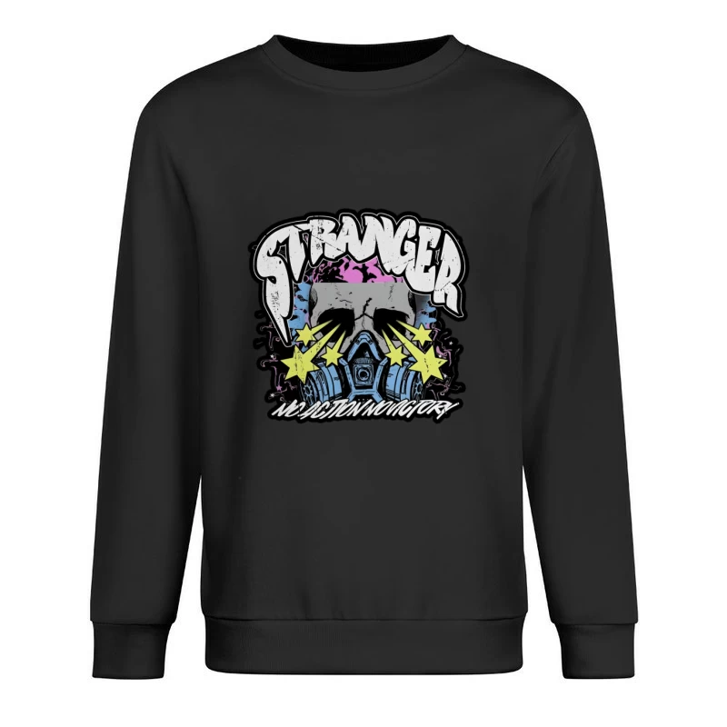 Design Crâne Étranger avec Masque à Gaz Homme Sweat-shirt à enfiler