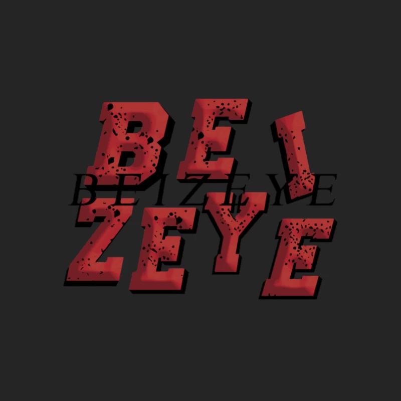 Rotes 3D-Typografie-Design Herren Pullover Sweatshirt