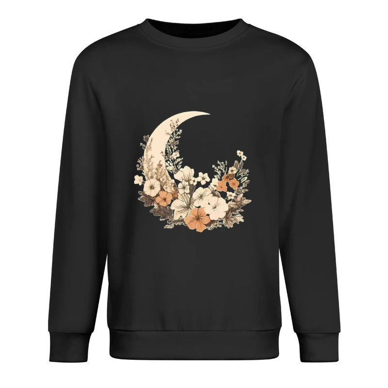 Blumenmond-Design Herren Pullover Sweatshirt