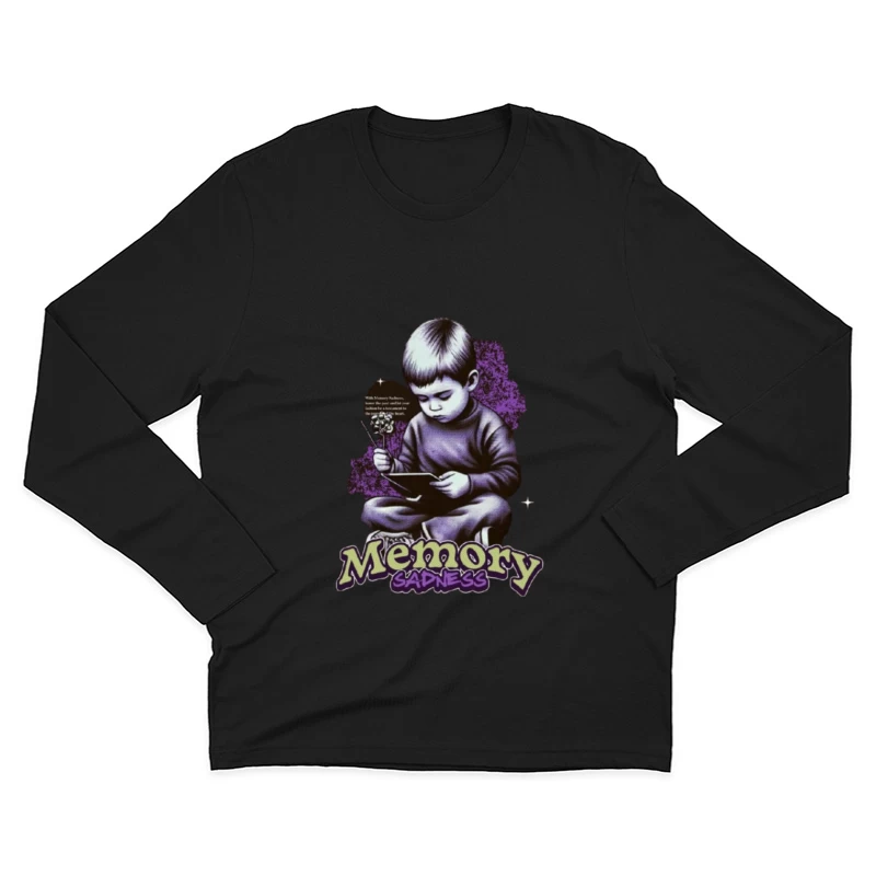 Nostalgic Memory and Sadness Artistic Illustration Male Long Sleeve T-Shirt