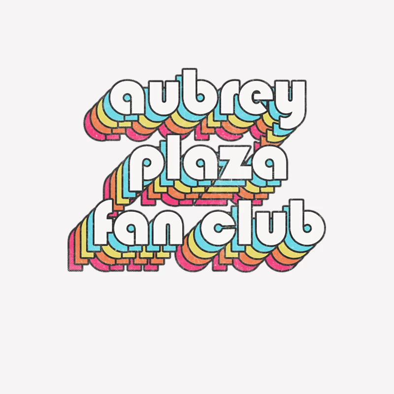 Aubrey Plaza Fan Club  Retro Faded Style Female T-Shirt
