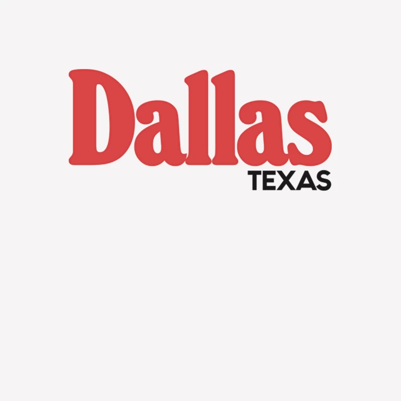 Dallas Texas  Retro Typography Design Male T-Shirt