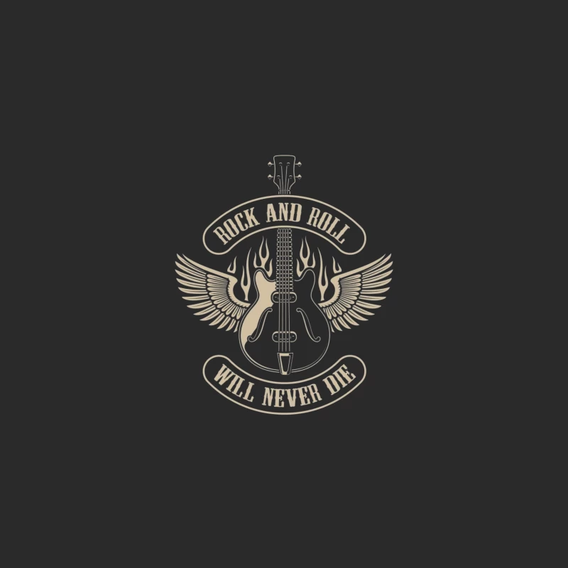 Rock and Roll Guitar Design Baseball Cap