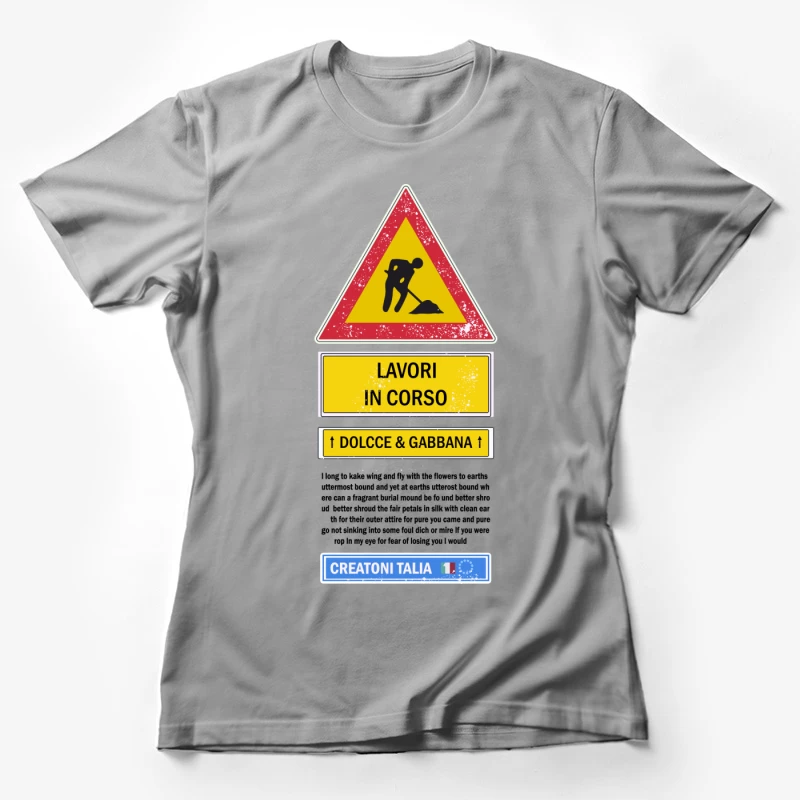 Baustelle Werbeschild Damen T-Shirt