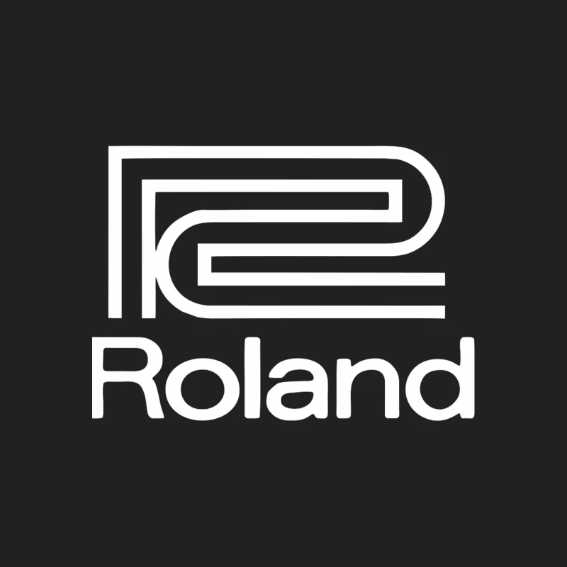 Roland Musical Equipment Brand Logo Outline Bucket Hat