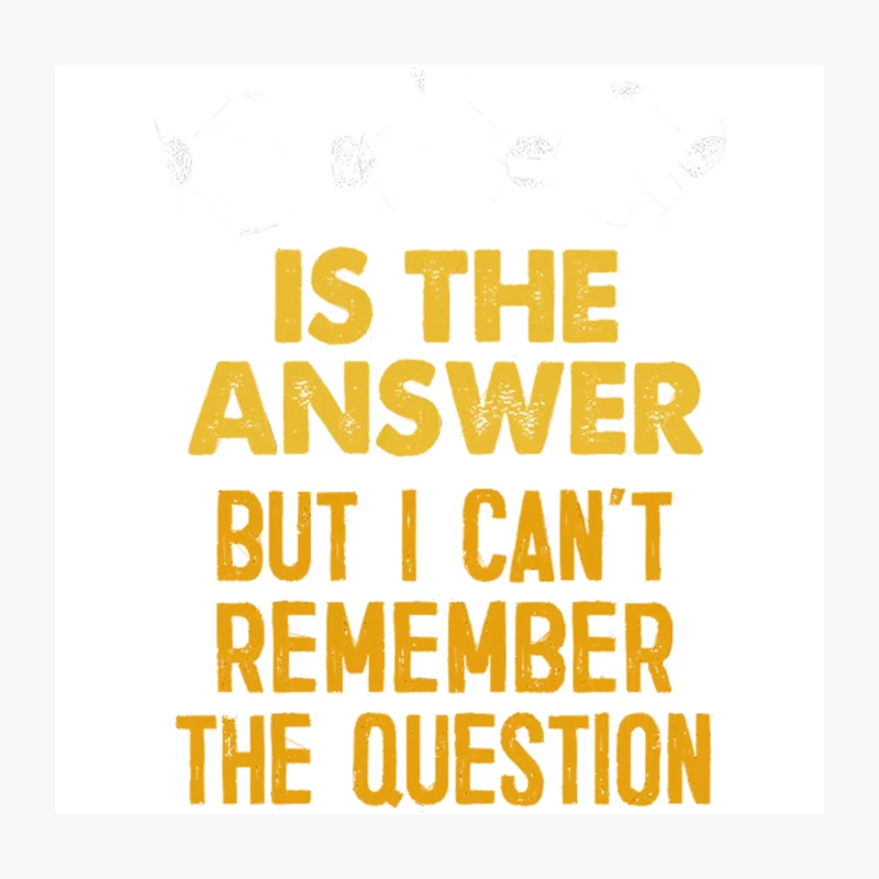 Beer Is The Answer! Funny Beer Gift Slogan Design Throw Pillow