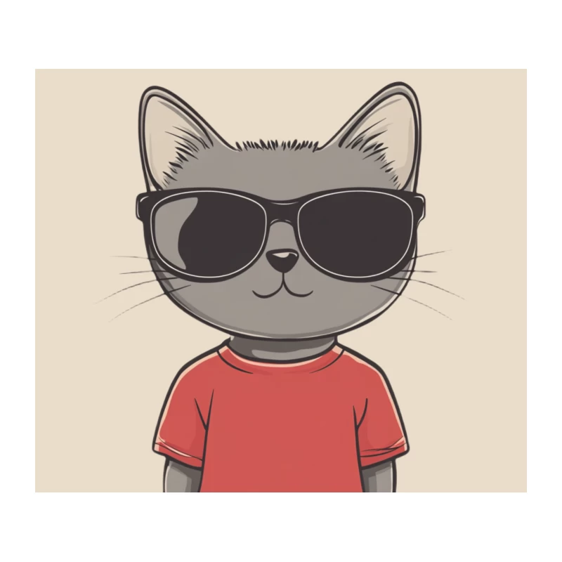 Cool cartoon cat Tapestry