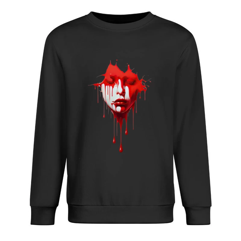 Bloody girl Male Pullover Sweatshirt