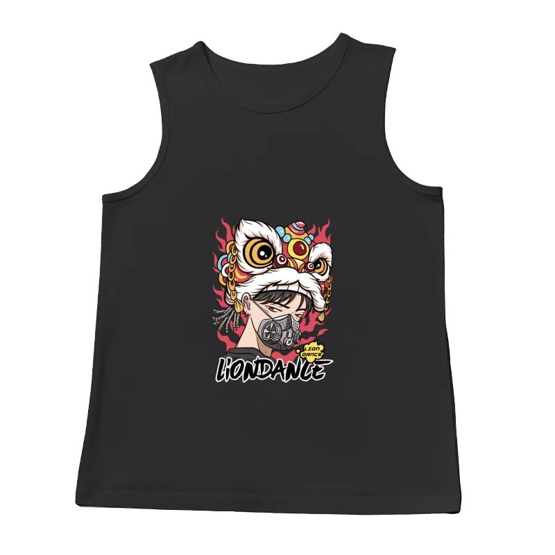 Moderner Löwentanz mit Maske Herren Tanktops