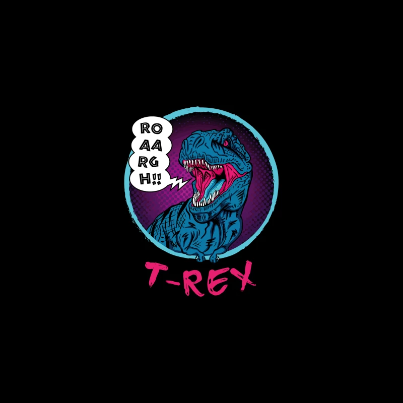 Neon T-Rex Power Desk Mat