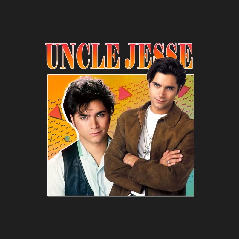 Retro TV Poster of Uncle Jesse from Full House 90s Series Male Tank Top