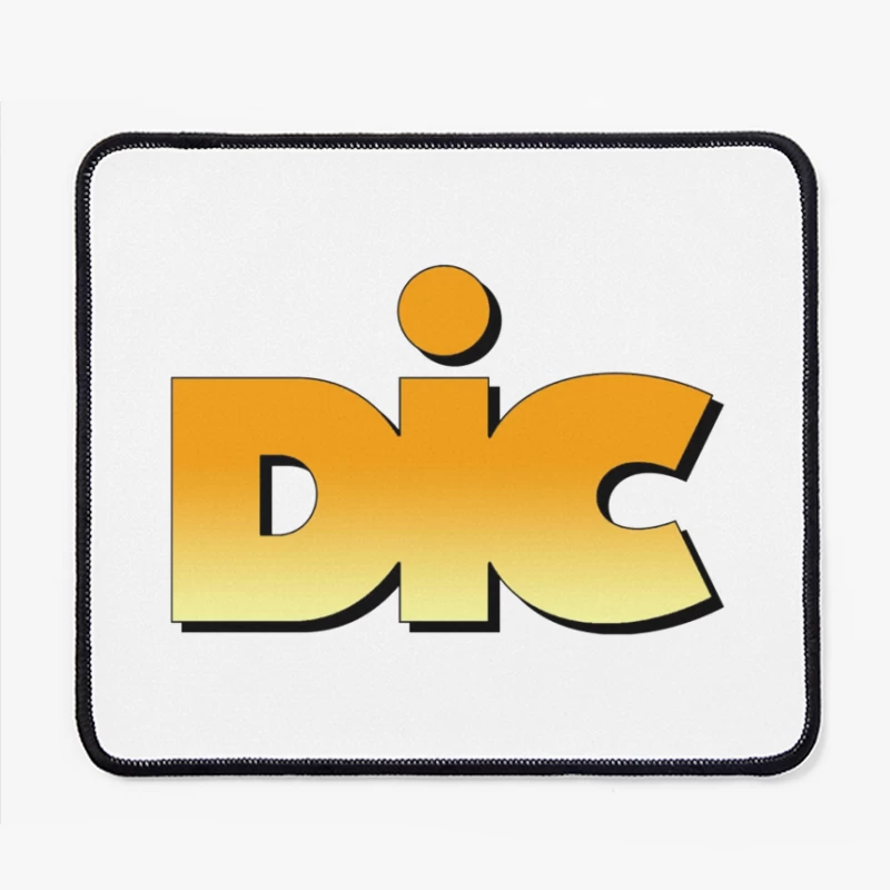 DIC Entertainment Logo Design with Orange Gradient Effect Mouse Pad