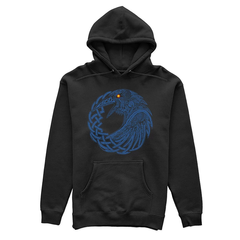 Intricate Celtic Knotwork Raven Illustration Female Pullover Hoodie