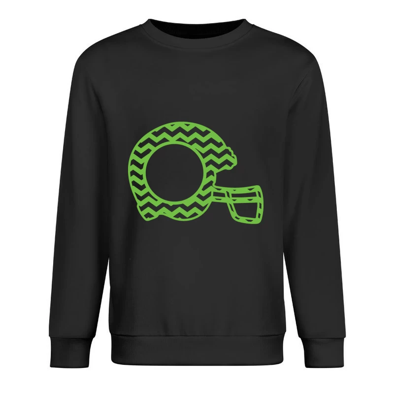 Casque de football vert en zigzag Homme Sweat-shirt à enfiler