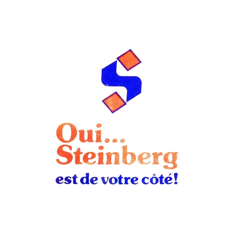 Vintage French Political Campaign Logo for Steinberg Tapestry