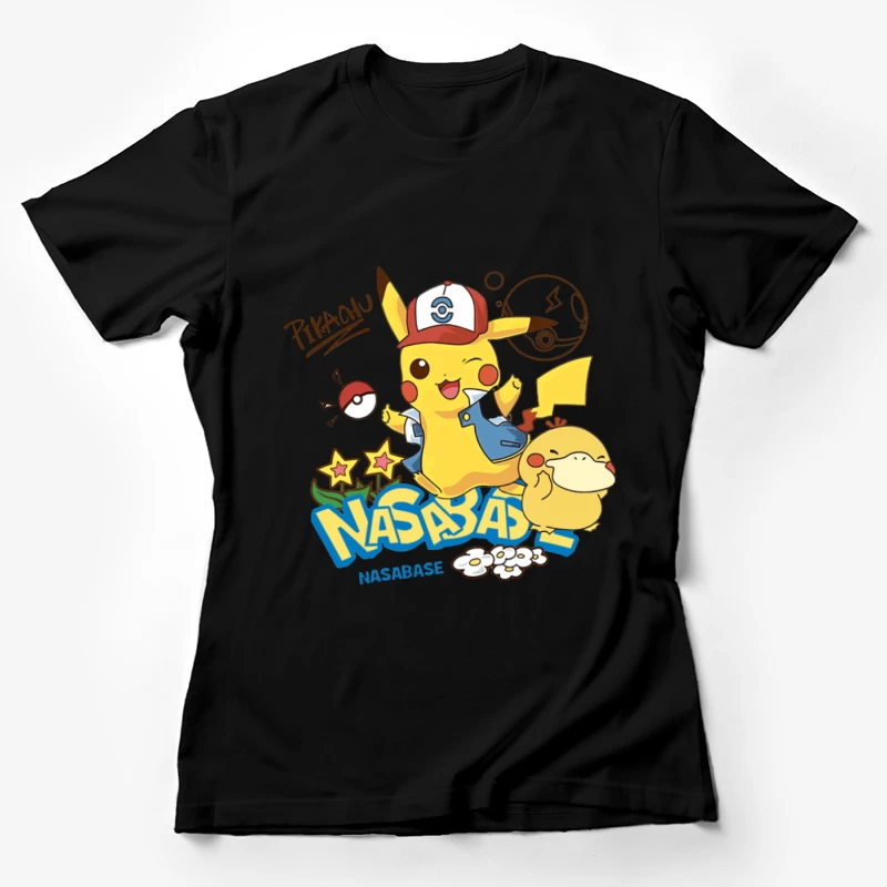 Pikachu und Enton Abenteuer Damen T-Shirt