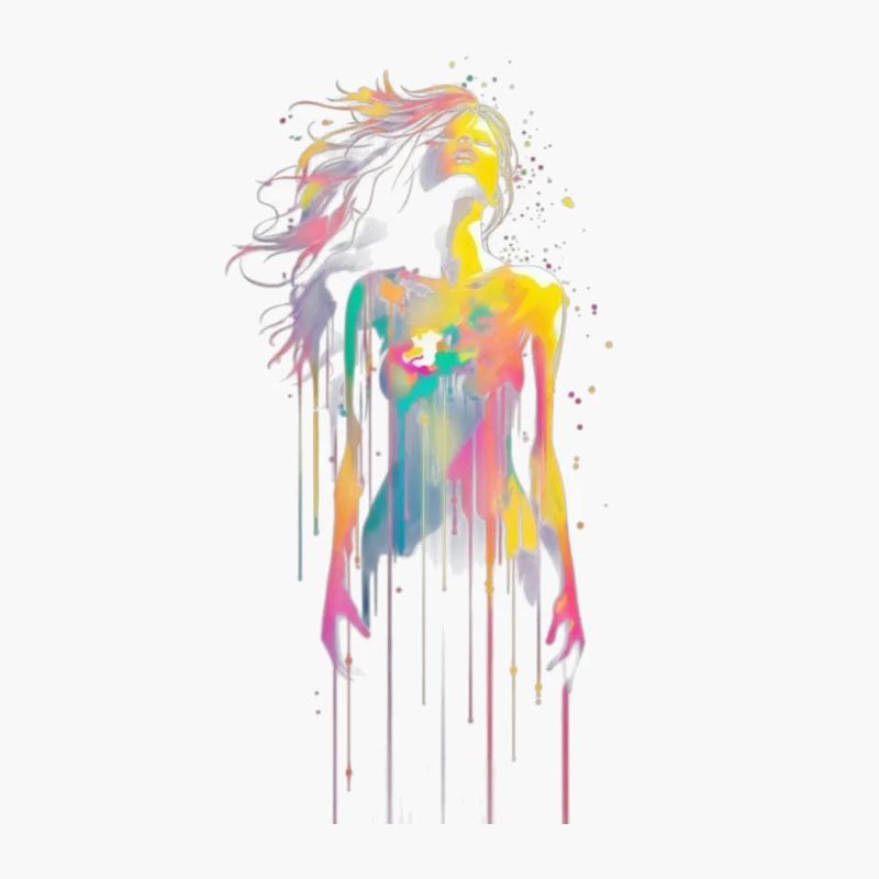 Colorful Abstract Woman Cotton Tote Bag