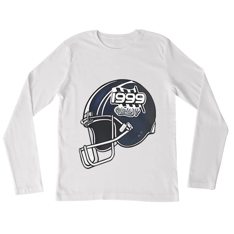 Amerikanischer Fußballhelm 1999 Sieg Damen Langarm T-Shirt