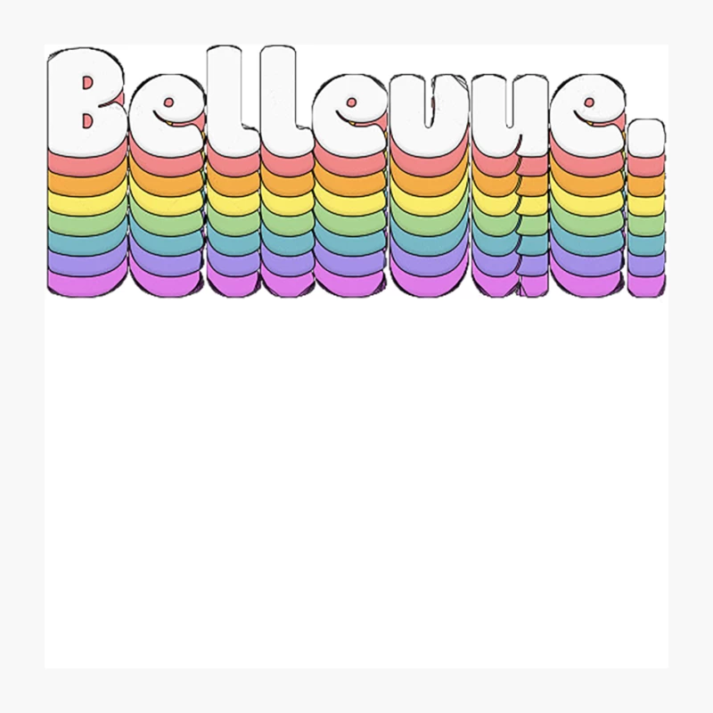 Bellevue  Retro Typography Design Pin