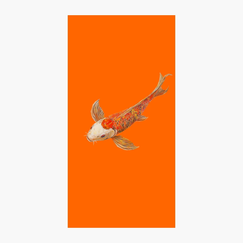 Vibrant Koi Fish Watercolor Illustration: A Colorful Asian Art Piece iPhone Case