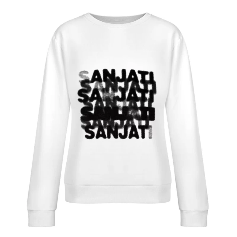 Abstrakte Schriftkunst Damen Pullover Sweatshirt