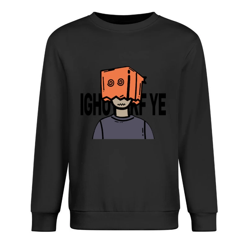 Charakter mit Kartonmaske Herren Pullover Sweatshirt