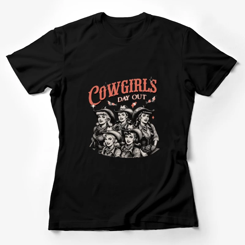 Cowgirls-Tagesausflug Illustration Damen T-Shirt