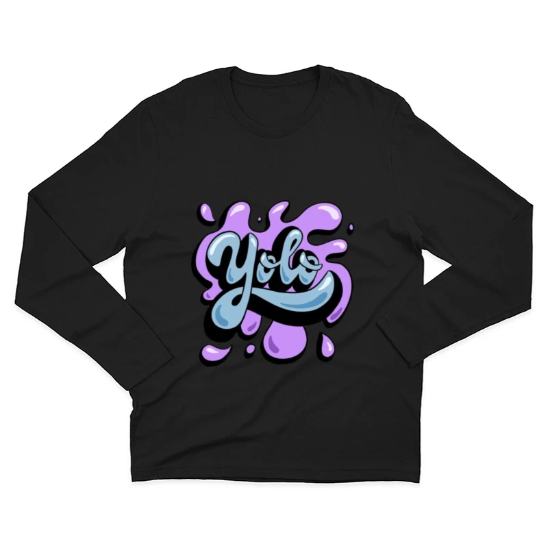 Stylisches Yolo-Graffiti-Design Herren Langarm T-Shirt