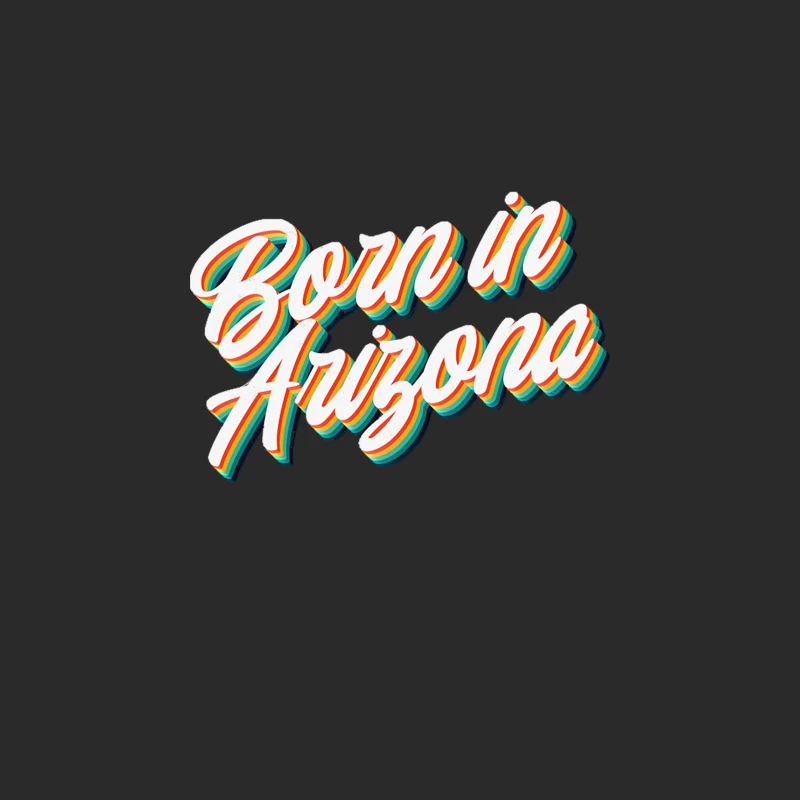 Born In Arizona - 80_s Retro Style Typographic Design Baseball Cap