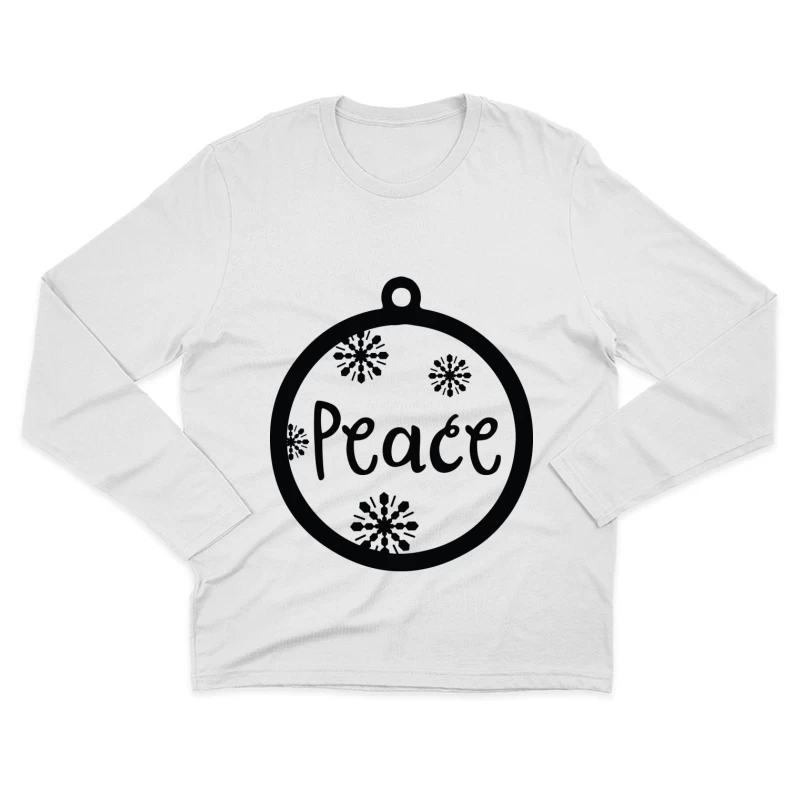 Ornement rond avec paix Homme Manches Longues T-Shirt